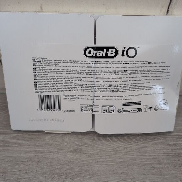 Lot of 8 Oral-B iO Ultimate Clean Replacement Electric Toothbrush Heads  OEM - Picture 1 of 6